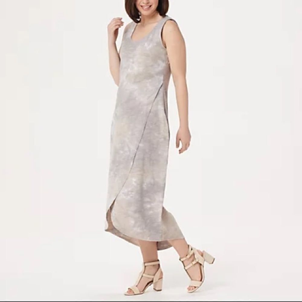 Belle by Kim Gravel Slub Knit Tulip Hem Maxi Dress